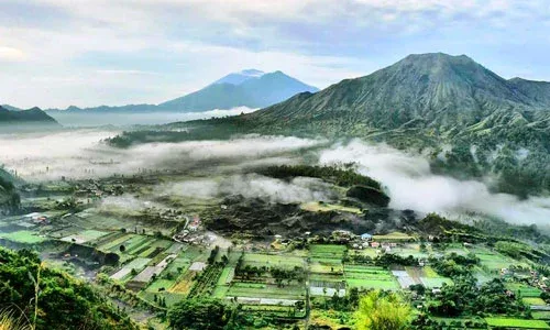 Pemandangan dari desa Pinggan Kintamani